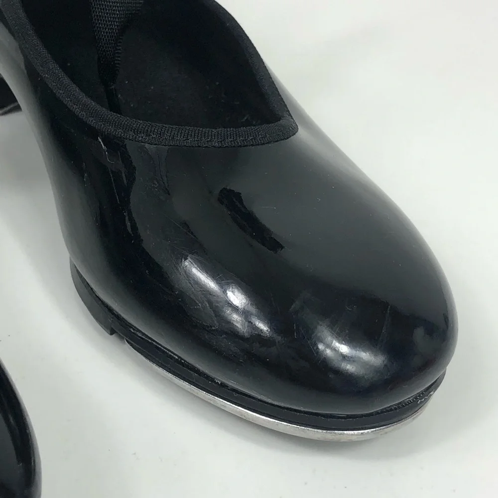 Capezio TeleTone Tap Dance Shoes Black Patent SIZE 7M